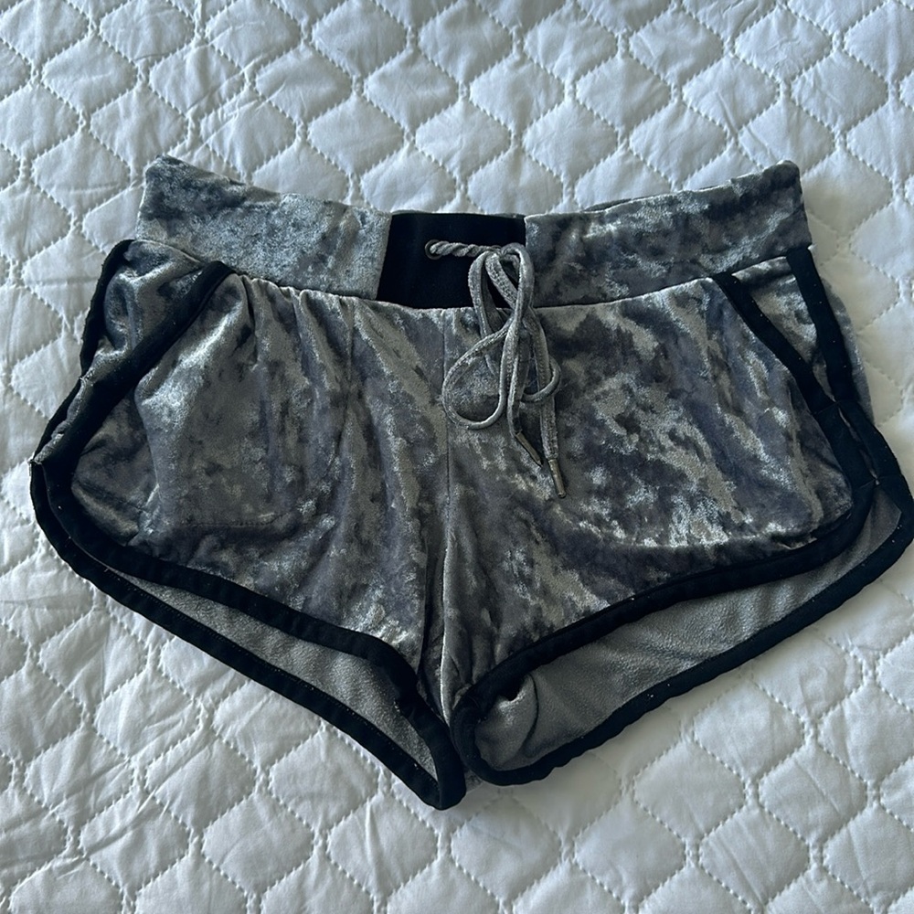Velvet Boxer Mini Shorts